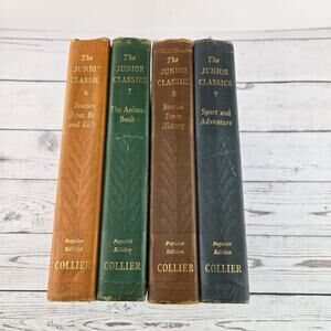 Vtg Collier's Junior Classics Volumes 6,7,8 and 9 Set of 4
